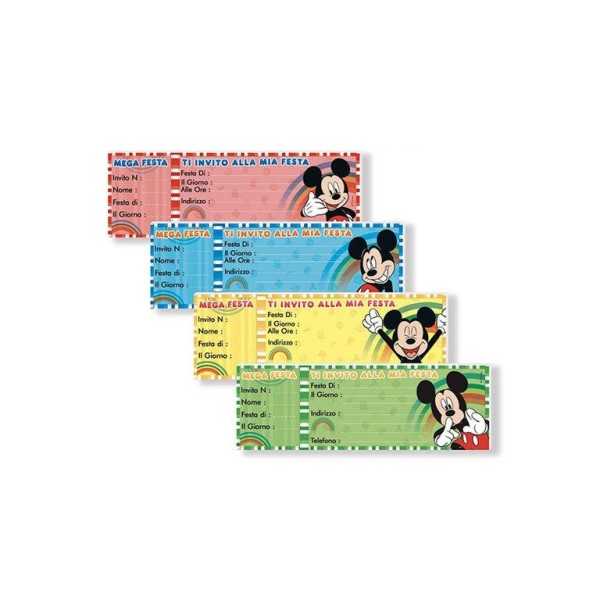 INVITI DI MICKEY MOUSE A BLOCCHETTO 15PZ