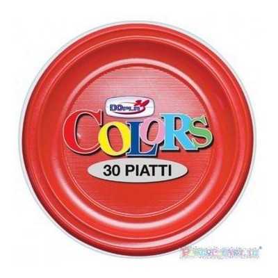 PIATTO DOPLA DESSERT ROSSO CF.50 PZ