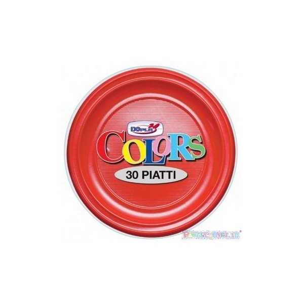 PIATTO DOPLA DESSERT ROSSO CF.50 PZ