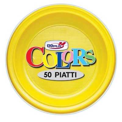 PIATTO DOPLA DESSERT GIALLO CF.50 PZ ART.1661
