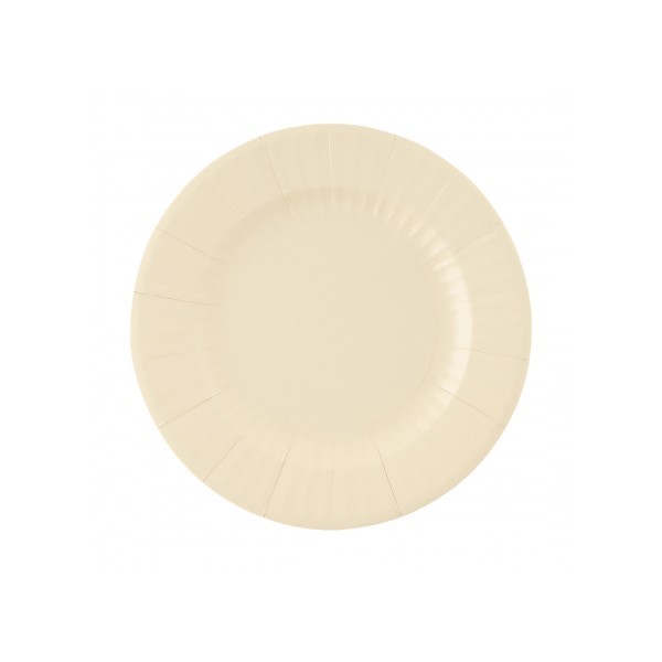 PIATTO CARTA ROUND CM.21 SABBIA CF.8 PZ ART.644.05