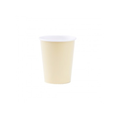 BICCHIERE CARTA+COVER DA CC.250 SABBIA CF.8 PZ ART.644.06