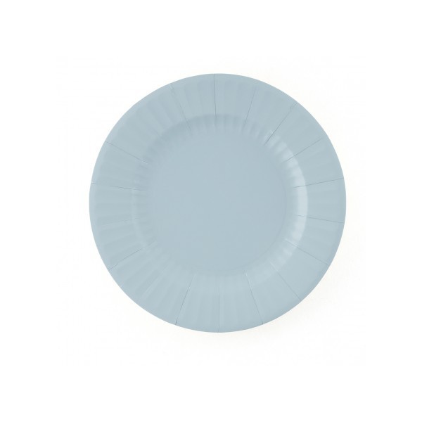 PIATTO CARTA ROUND CM.27 BLU FIORD. CF.8 PZ ART.644.16