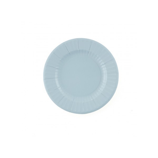 PIATTO CARTA ROUND CM.21 BLU FIORD. CF.8 PZ ART.644.17
