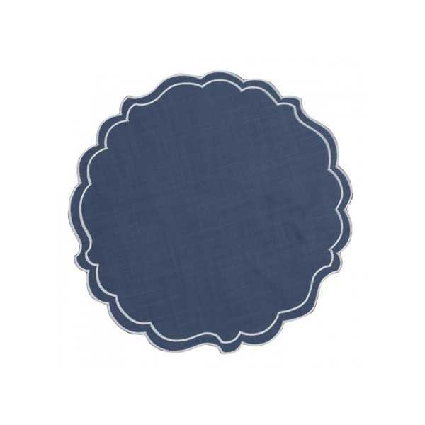 SOTTOPIATTO TESSUTO GIVI ITALIA CM.35 BLU E BIANCO ART.60981