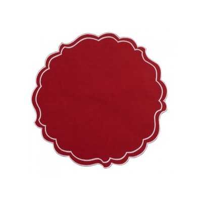 SOTTOPIATTO TESSUTO GIVI ITALIA CM.35 ROSSO E BIANCO ART.60979