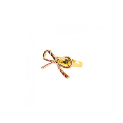 PORTATOVAGLIOLO FIOCCO LACCATO ROSSO CM 5.5