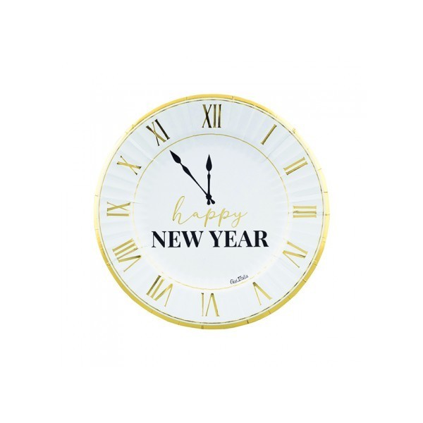CF.8 PIATTI CM 23 HAPPY NEW YEAR CLOCK WHITE