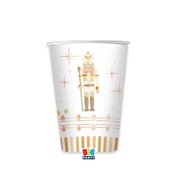 6 Bicchieri cc.250 Gold Nutcracker