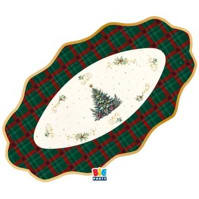 2 Raviere cm.36x20 Tartan Christmas