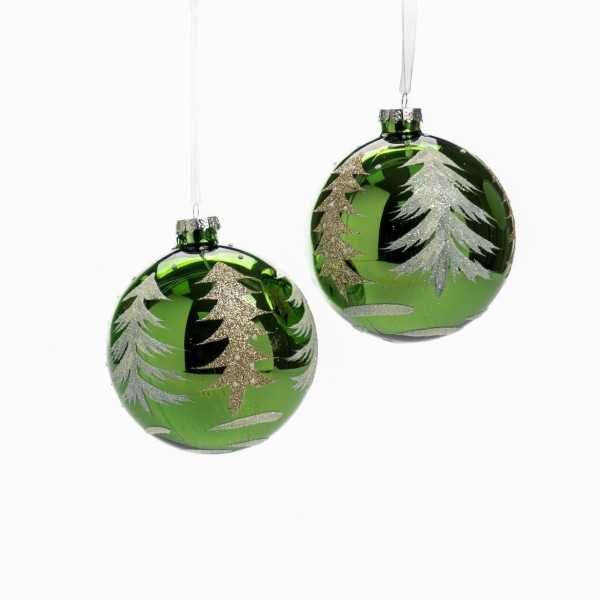 PALLINE ALBERELLO VERDE DIAM. 12CM