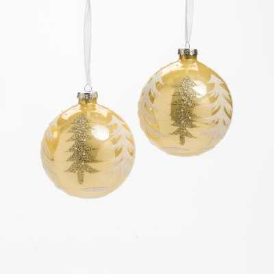 PALLINE ALBERELLO ORO DIAM. 12CM