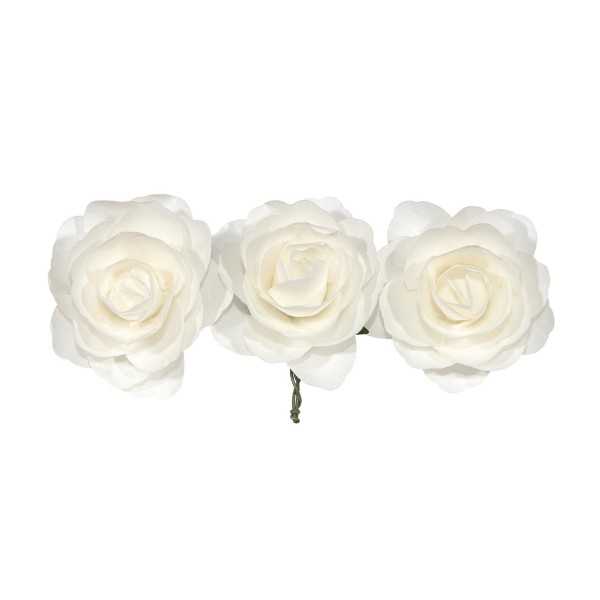 PICK W/12 PAPER ROSES CMØ3,5 WHITE