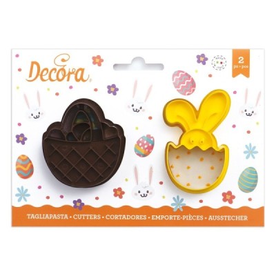 SET 2 TAGLIAPASTA CESTINO E BUNNY IN PLASTICA