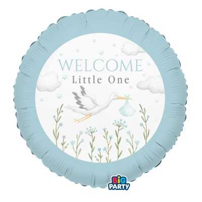Pall. Foil Tondo cm.45 Welcome Little One Blue