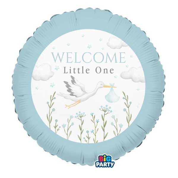 Pall. Foil Tondo cm.45 Welcome Little One Blue