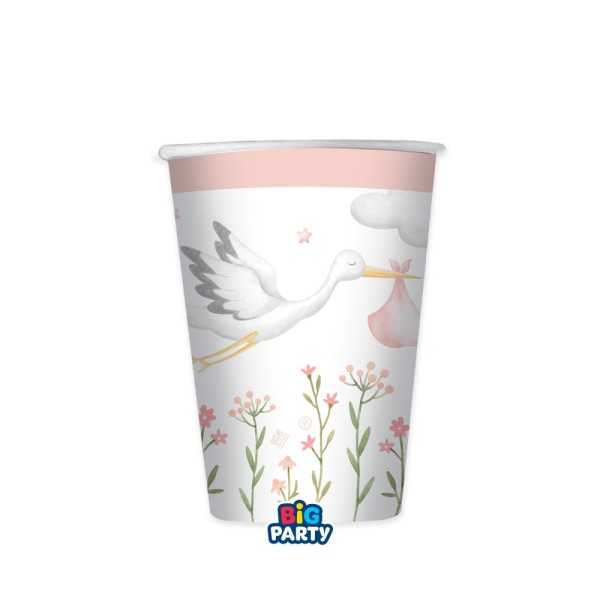 6 Bicchieri cc.250 Welcome Little One Pink