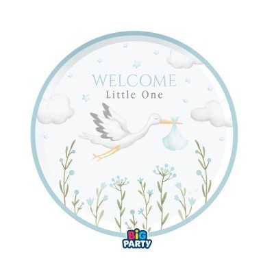6 Piatti cm.18 Welcome Little One Blue