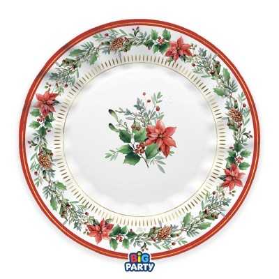 Sottopiatti Natalizi Poinsettia Ø30cm – 6 Pezzi