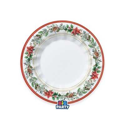 Piatti Fondi in Cartoncino Natalizio Ø24cm – 6 Pezzi