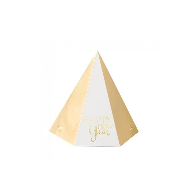 6 CAPPELLINI HAPPY NEW YEAR BIANCO ORO