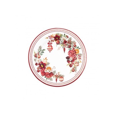 8 PIATTI CM 21 CHRISTMAS BOUQUET