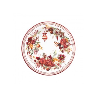 8 PIATTI CM 24 CHRISTMAS BOUQUET