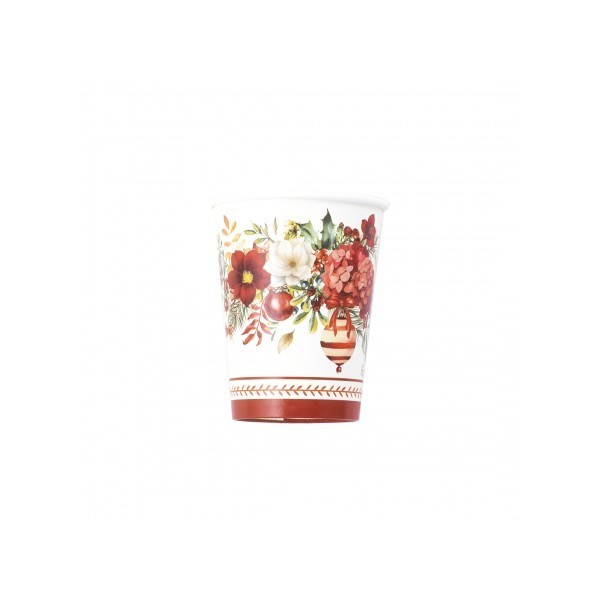 8 BICCHIERI 250 CC. CHRISTMAS BOUQUET