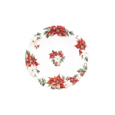 8 PIATTI CM 24 STELLA DI NATALE
