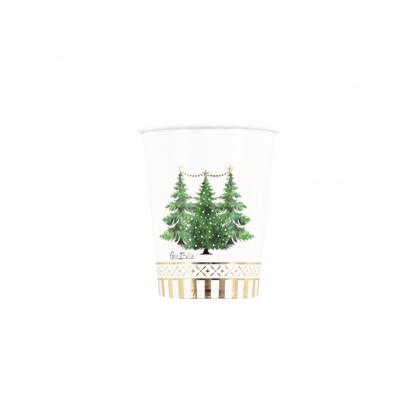 8 BICCHIERI 250 CC. GOLD TREES