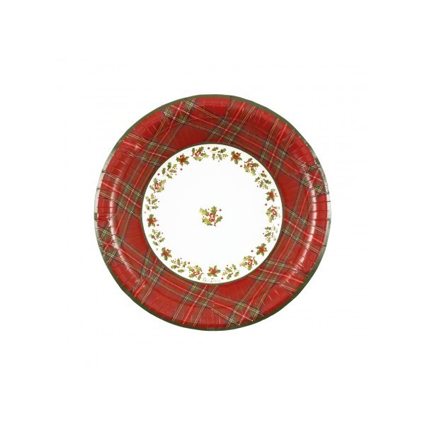 8 PIATTI CM 24 SCOTTISH CHRISTMAS