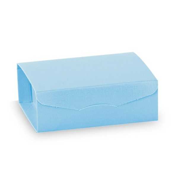 Scatolina gift in fibra azzurro 7x7x3 - 10pz