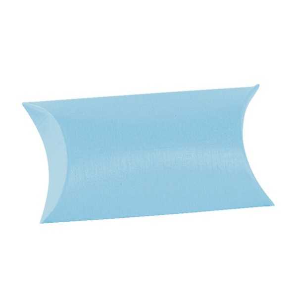 Tubetto portaconfetti in fibra azzurro 10pz - 6,5x4,5