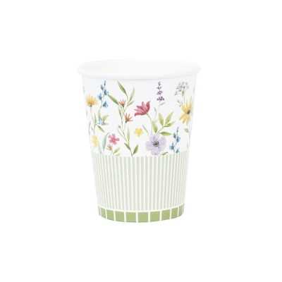 Bicchieri Le Jardin Givi Italia 8 pz con Fiori di Campo Decorati
