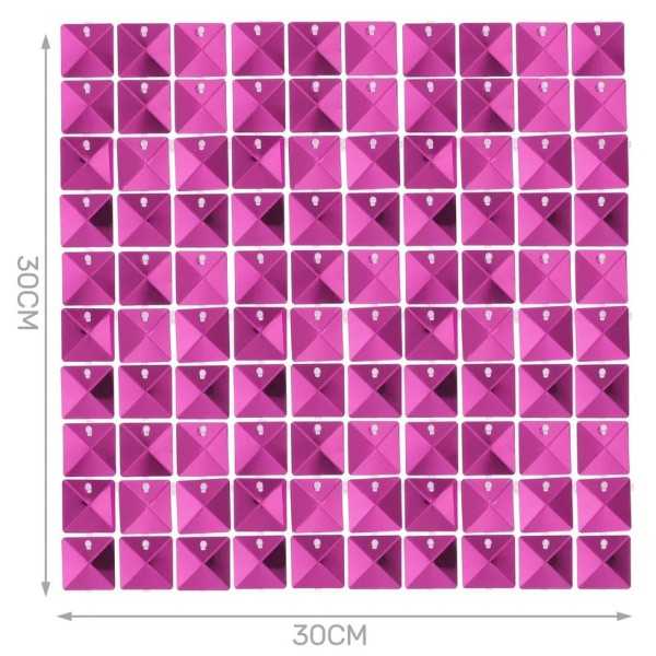 Pannello Paillettes 30x30 cm Componibile – Colore fuxia