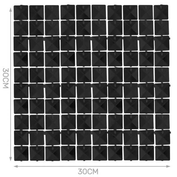 Pannello Paillettes 30x30 cm Componibile – Colore nero