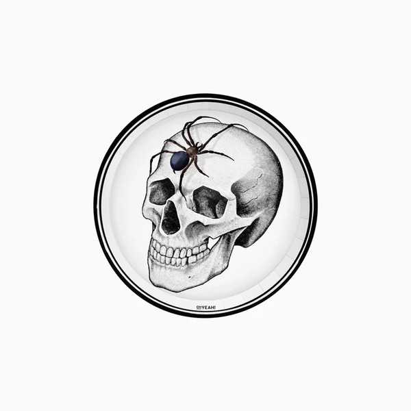 Piatti Halloween 17cm teschio 6pz