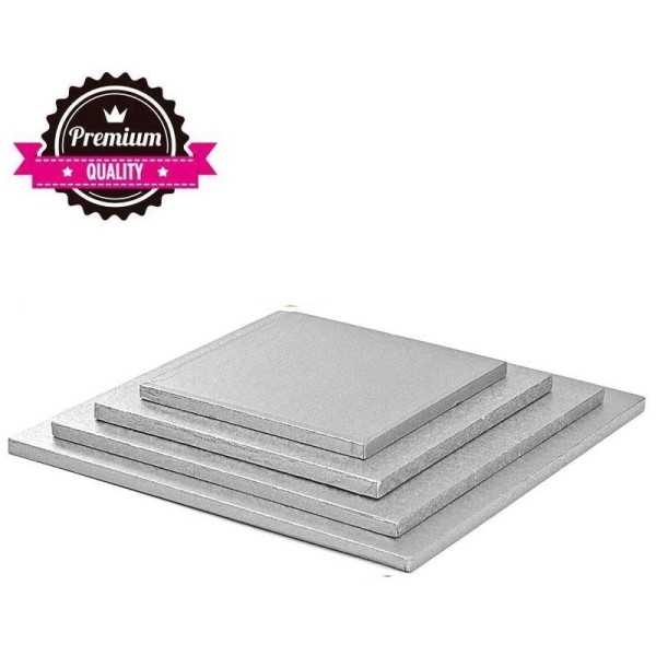 SOTTOTORTA DECORA RETTANGOLARE ARGENTO CM.34X45X1,2H ART.0931625