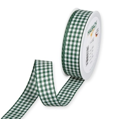 vichy checked ribbon, cotton-look 10 x 25 m / Rolle