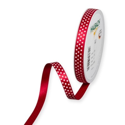 sateen printed ribbon dots 10 x 25 m / Rolle