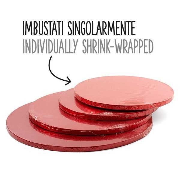 SOTTOTORTA DECORA SOTTILE ROSSO CM.25X10X1,2 ART.0931360