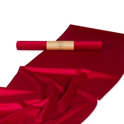 VELVET FABRIC CA. 46CMX1,8MT RED