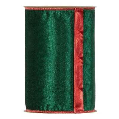 NASTRO VELVET XMAS MM140X10MT DARK GREEN