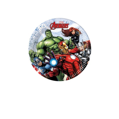 PIATTO BBS PIATTO AVENGERS ASSEMBLE "NEW" CM 20 CF. 8 PZ. ART.126851
